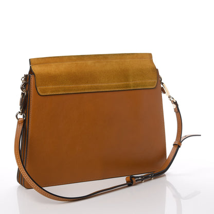 Chloe Suede Calfskin Medium Faye Shoulder Bag Mustard Brown 3 of 15