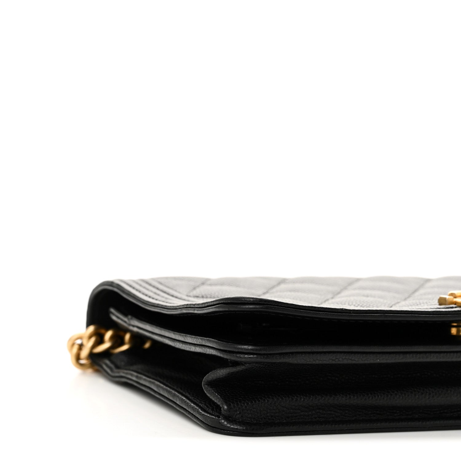 Chanel Caviar Quilted Boy Wallet On Chain WOC Black 10 of 11