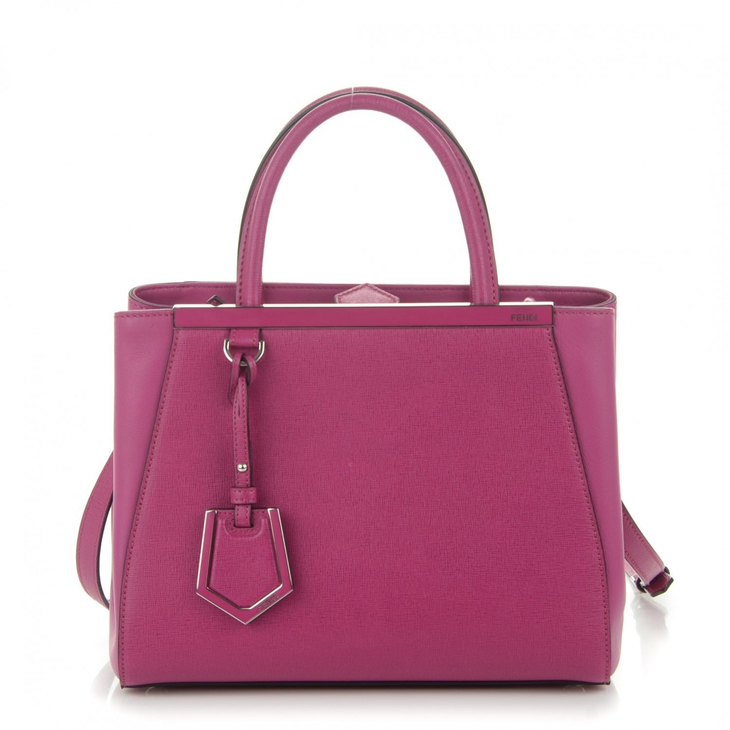 Fendi Vitello Elite Petite 2Jours Tote Magenta 1 of 6