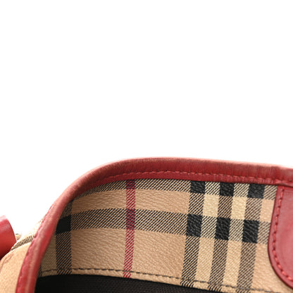 Burberry Haymarket Check Small Canterbury Tote Military Red 12 of 17
