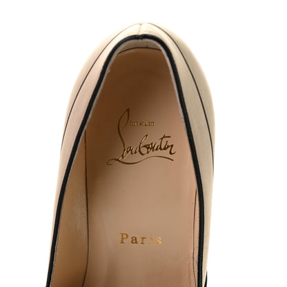 Christian Louboutin Calfskin Undessin Alta 120 Pumps 36 Nude Black 6 of 9
