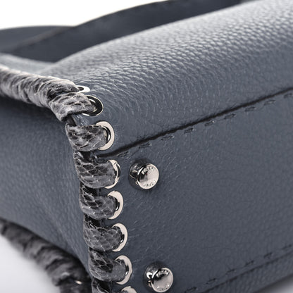 Fendi Cuoio Romano Selleria Elaphe Lace Up Medium Peekaboo Iconic Satchel Tempesta 12 of 16