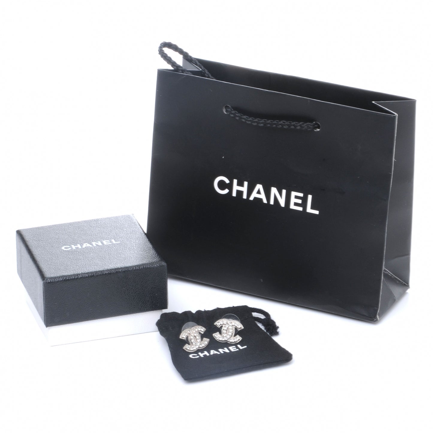 Crystal CC Logo Earrings
