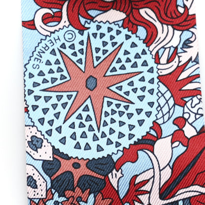 Hermes Silk De l'Ombrelle Aux Duels Twilly Bleu Moyen Rose Pale 3 of 3