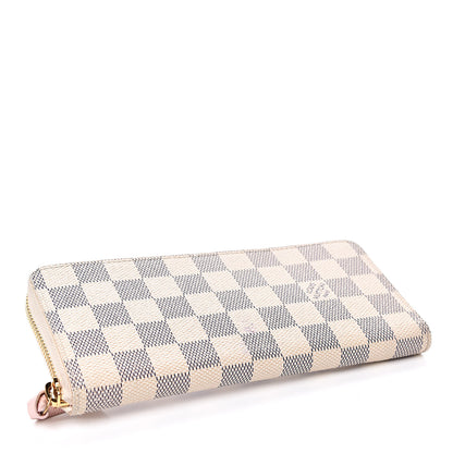 Louis Vuitton Damier Azur Clemence Wallet Rose Ballerine 4 of 14