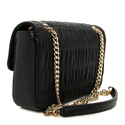 Prada Nappa Gaufre Medium Chain Flap Shoulder Bag Black 3 of 11