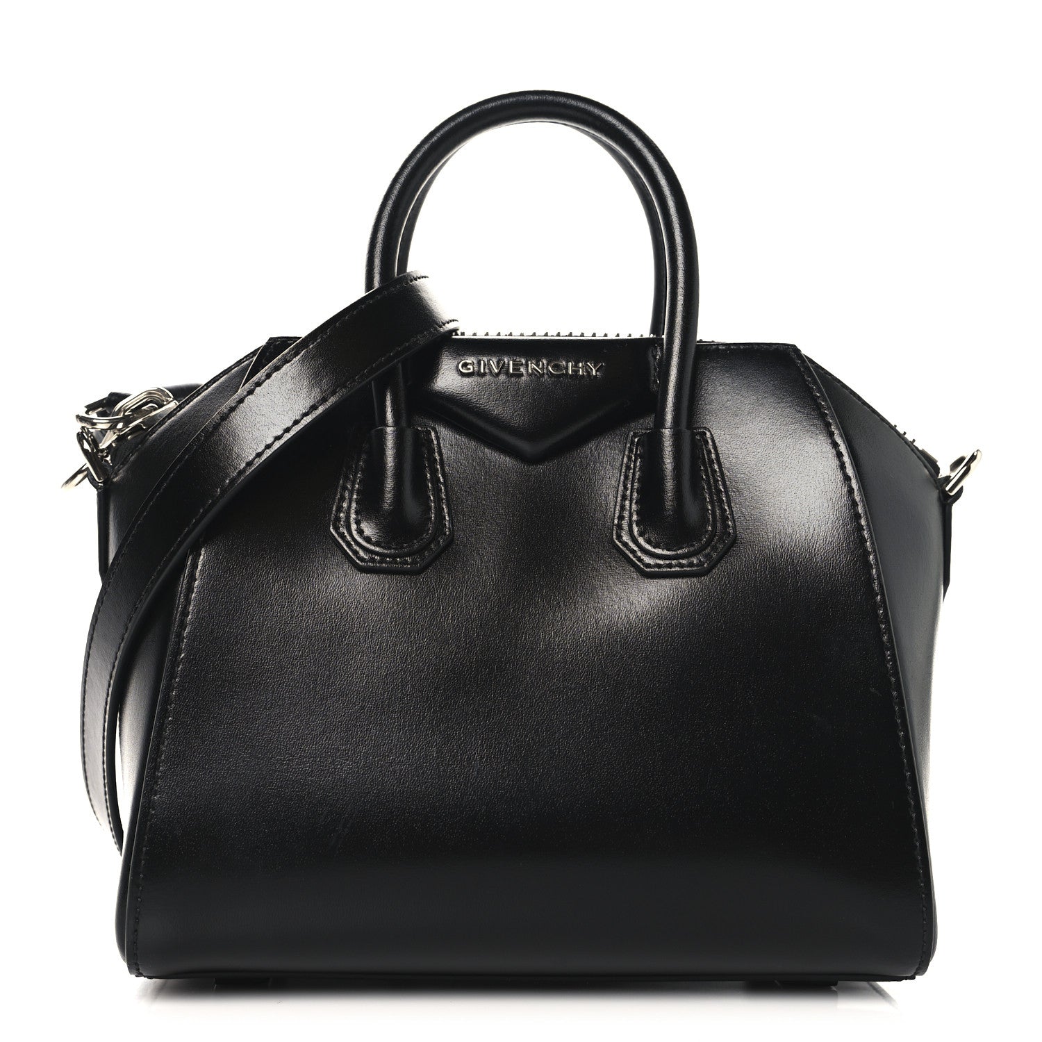 Givenchy Shiny Lord Calfskin Mini Antigona Black 1 of 10