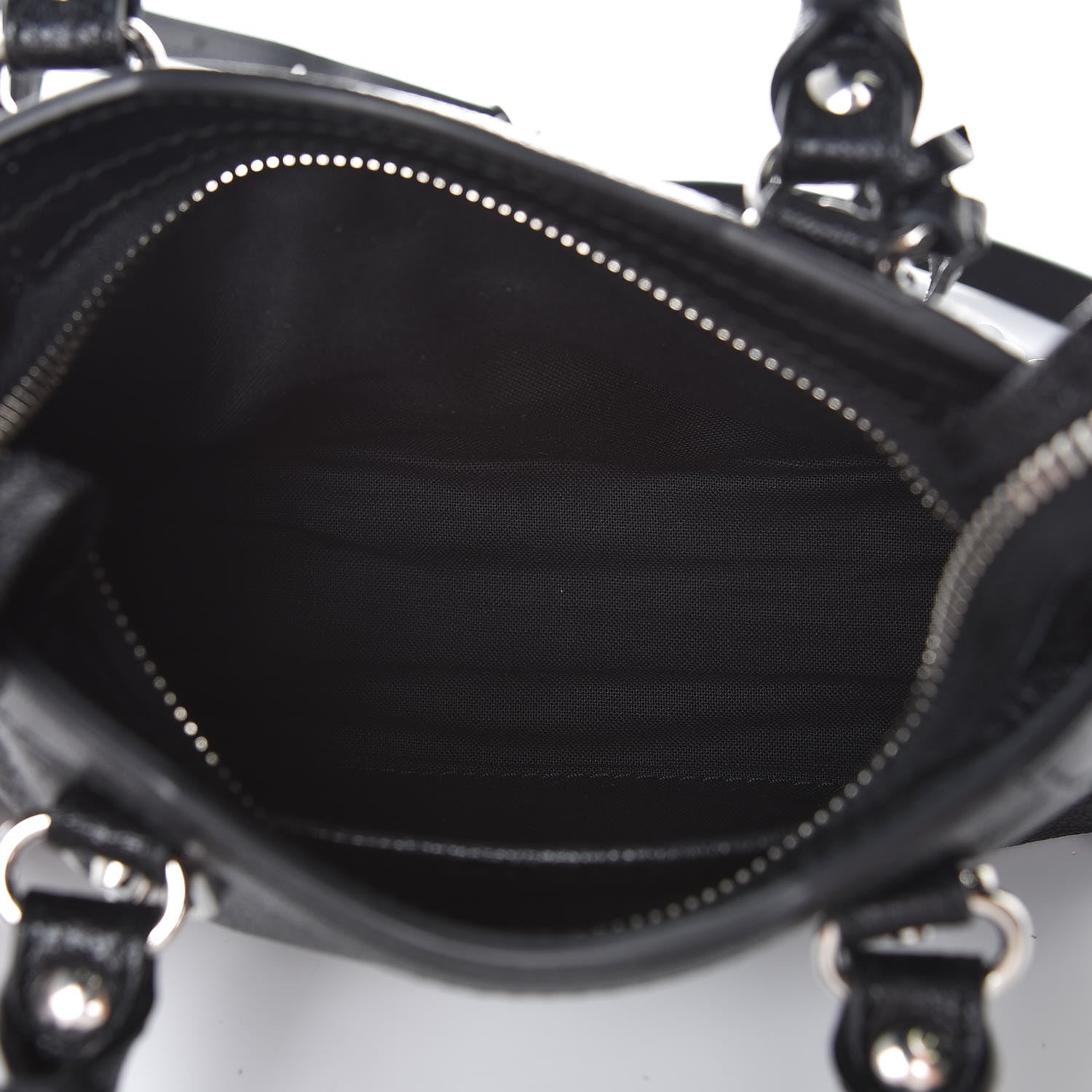 Balenciaga Chevre Silver Metallic Edge Hardware Nano City Black 5 of 7