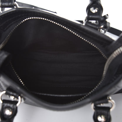 Balenciaga Chevre Silver Metallic Edge Hardware Nano City Black 5 of 7