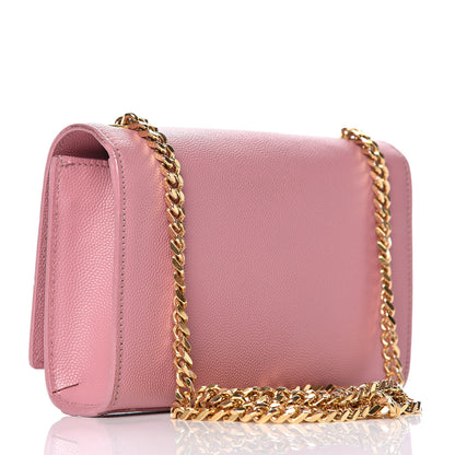 Saint Laurent Grain De Poudre Small Classic Monogram Kate Satchel Old Rose 3 of 16