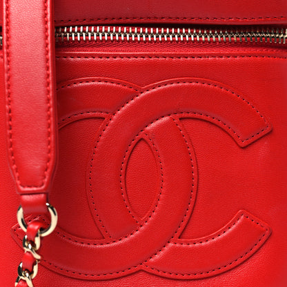 Chanel Lambskin Timeless Vanity Cosmetic Case Red 8 of 13