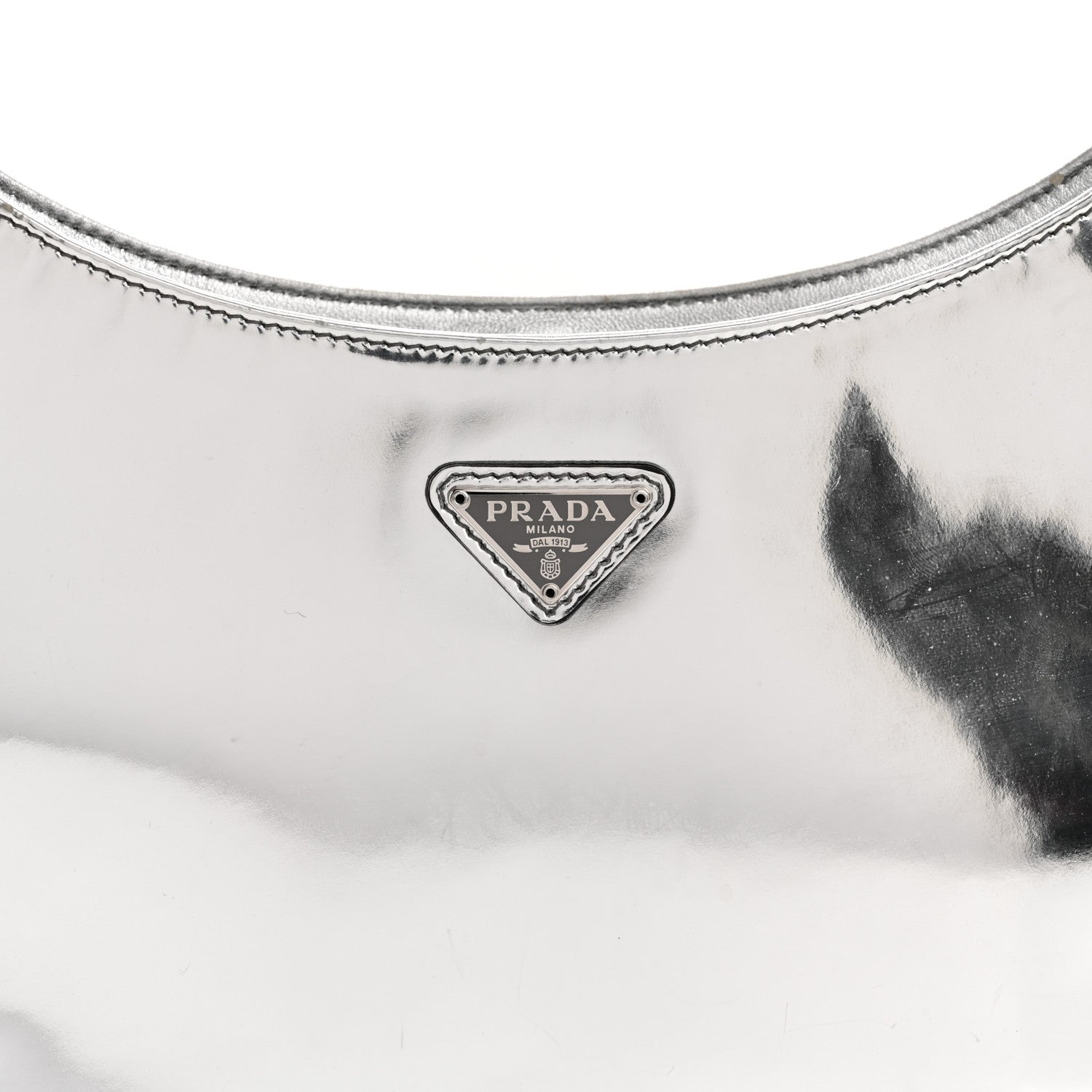 Prada Spazzolato Cleo Shoulder Bag Argento 6 of 10