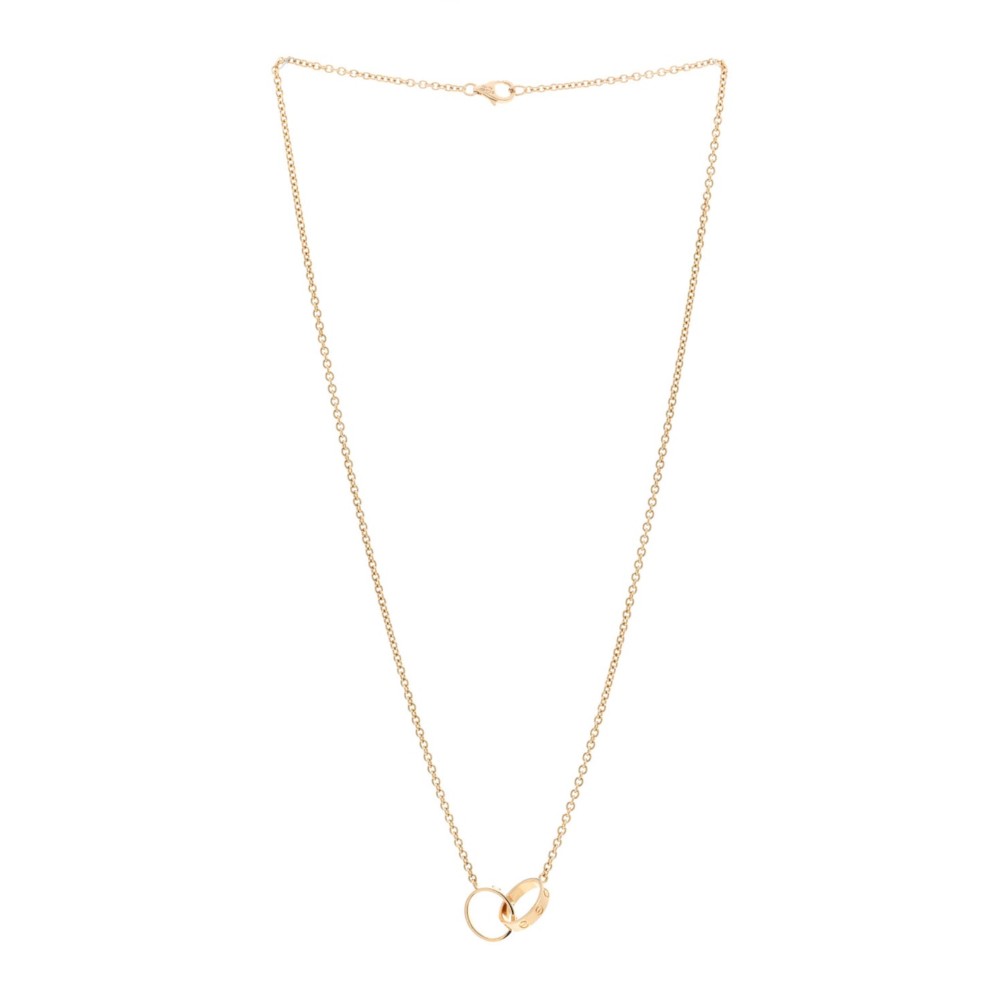 18K Yellow Gold Interlocking LOVE Necklace