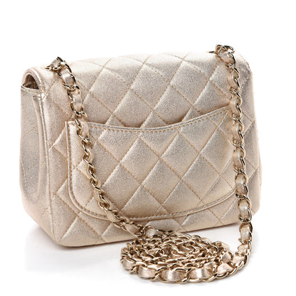 Chanel Metallic Lambskin Quilted Mini Square Flap Gold 3 of 11