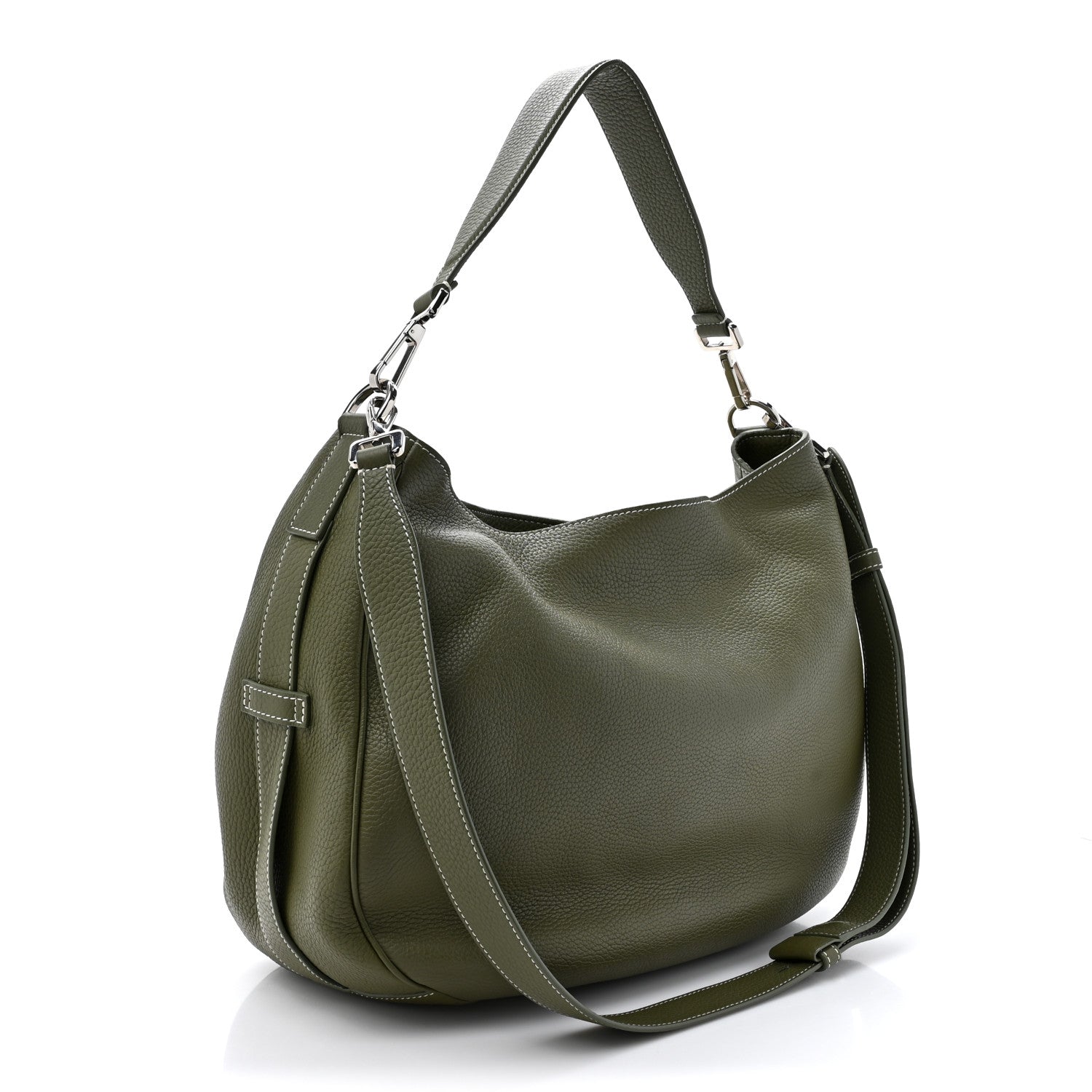 Christian Dior Grained Calfskin Mini Soft Saddle Bag Olive 3 of 14
