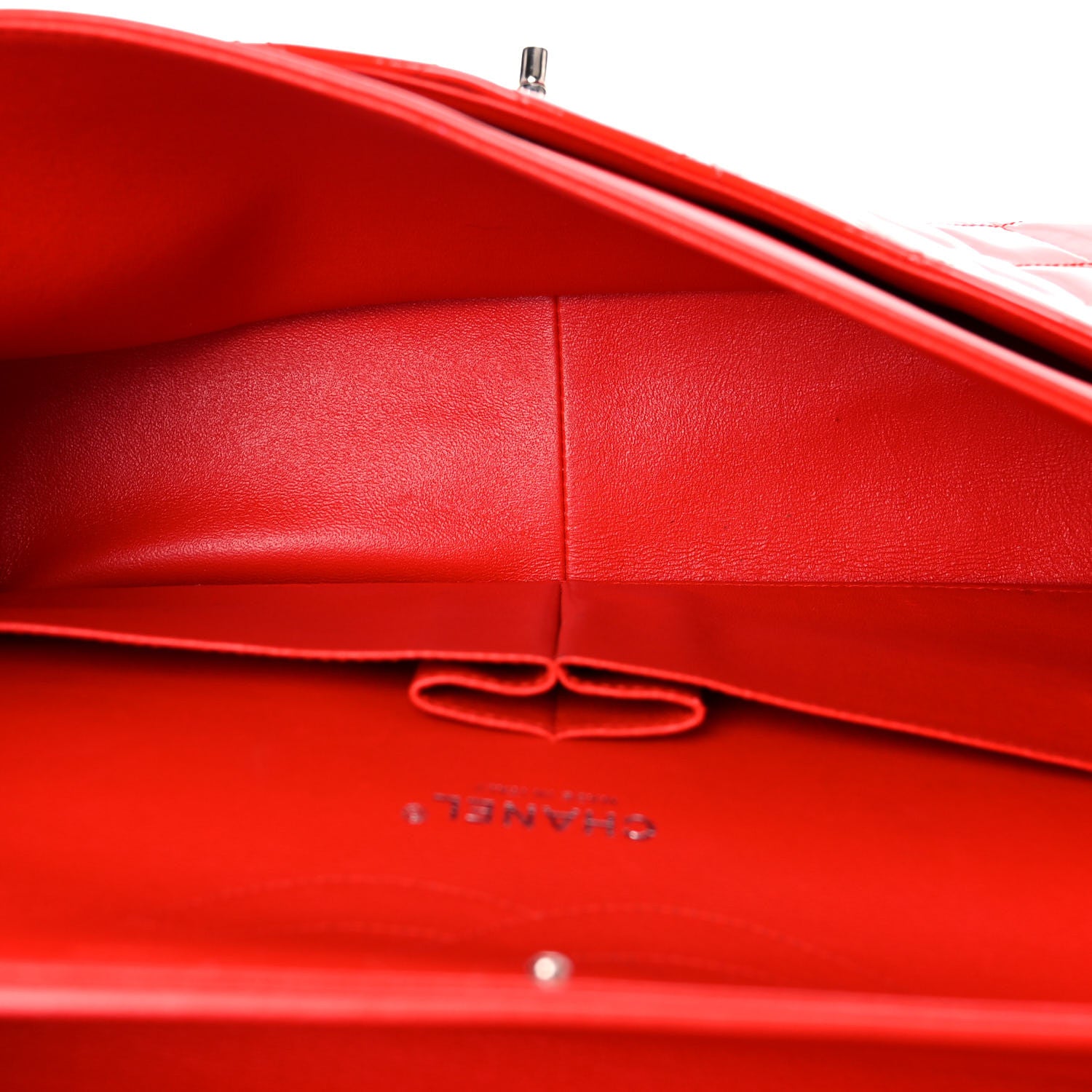 Chanel Patent Quilted Jumbo Double Flap Red 5 of 13