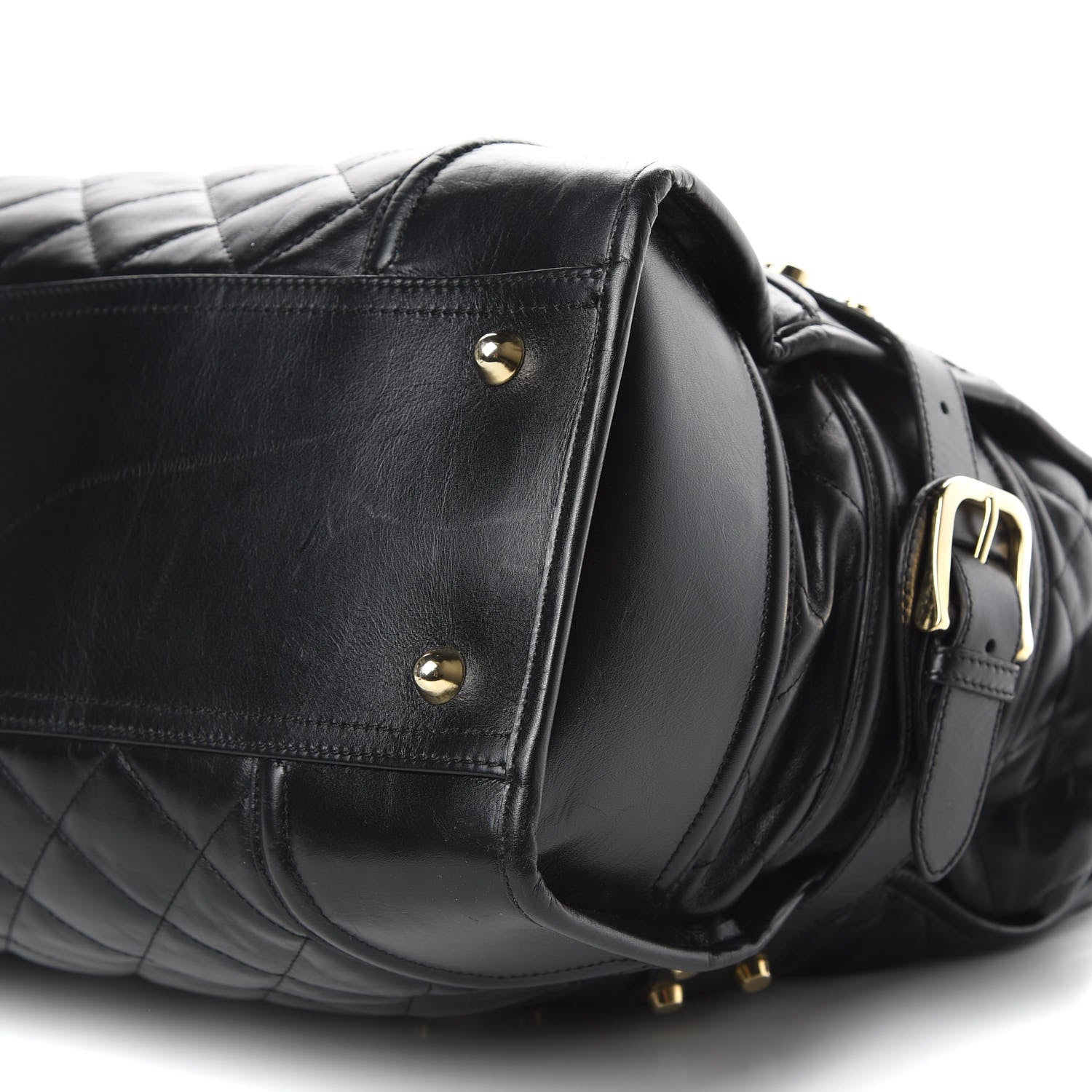 Burberry Calfskin Quilted XL Manor Tote Black 10 of 15