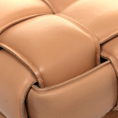 Bottega Veneta Lambskin Maxi Intreccio Padded Chain Cassette Crossbody Bag Almond 19 of 20