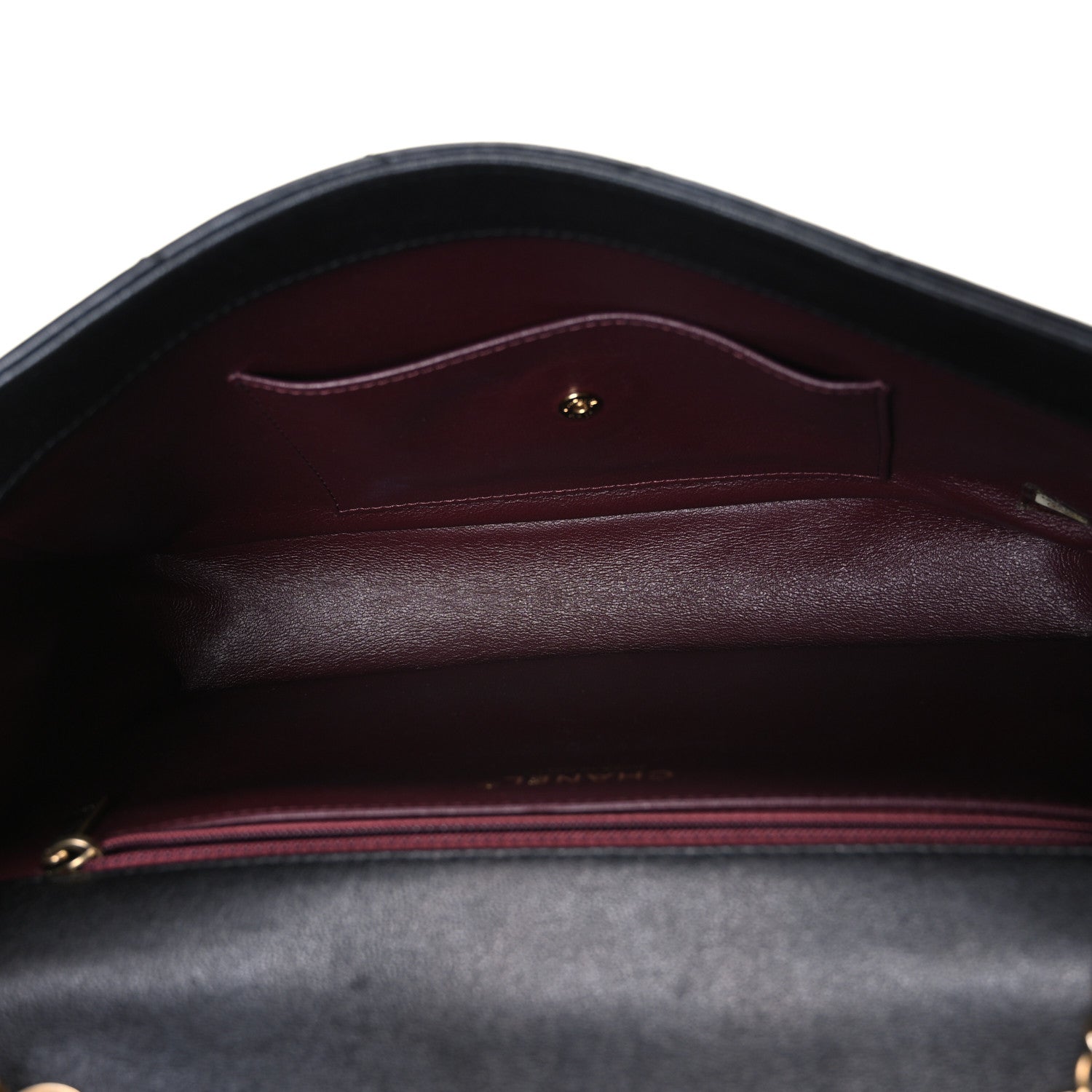 Chanel Lambskin Chevron Quilted Medium Envelope Flap Black 5 of 10