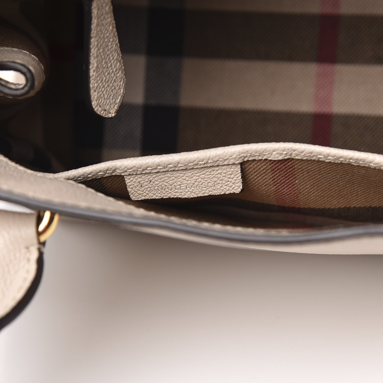 Burberry Soft Grain Calfskin Small Buckle Tote Limestone 7 of 11