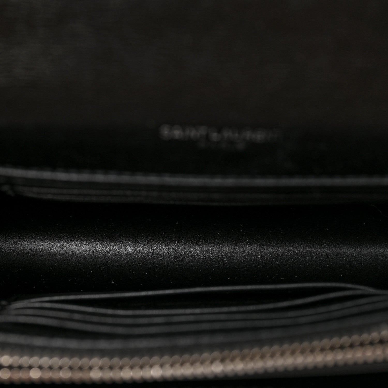 Saint Laurent Calfskin Monogram Sunset Chain Wallet Black 5 of 8