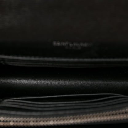 Saint Laurent Calfskin Monogram Sunset Chain Wallet Black 5 of 8
