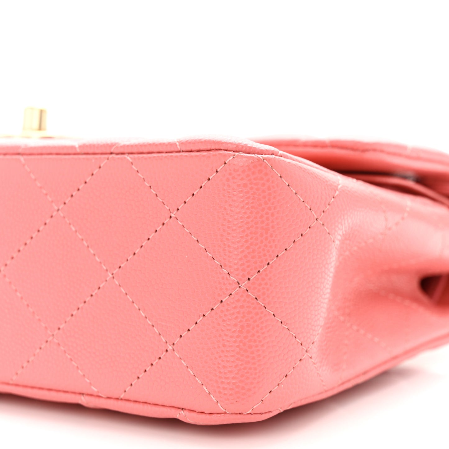 Caviar Quilted Small Double Flap Pink