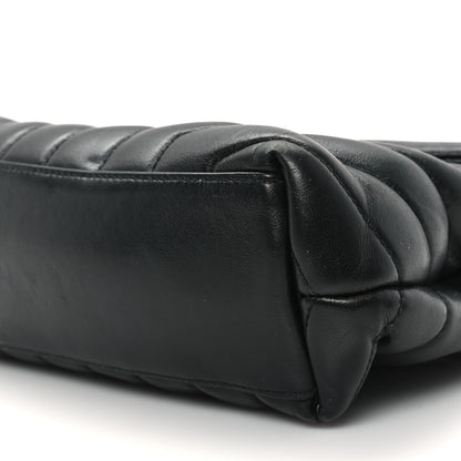 Saint Laurent Calfskin Y Quilted Monogram Monochrome Small Loulou Chain Satchel Black 10 of 12