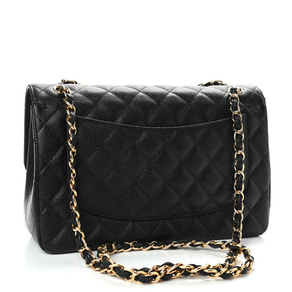 Chanel Caviar Quilted Jumbo Double Flap Black 2 of 4