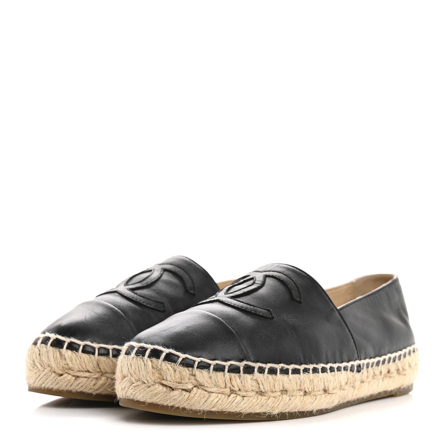 Lambskin CC Espadrilles 36 Black