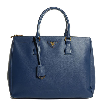 Prada Saffiano Lux Medium Double Zip Tote Bluette 1 of 11
