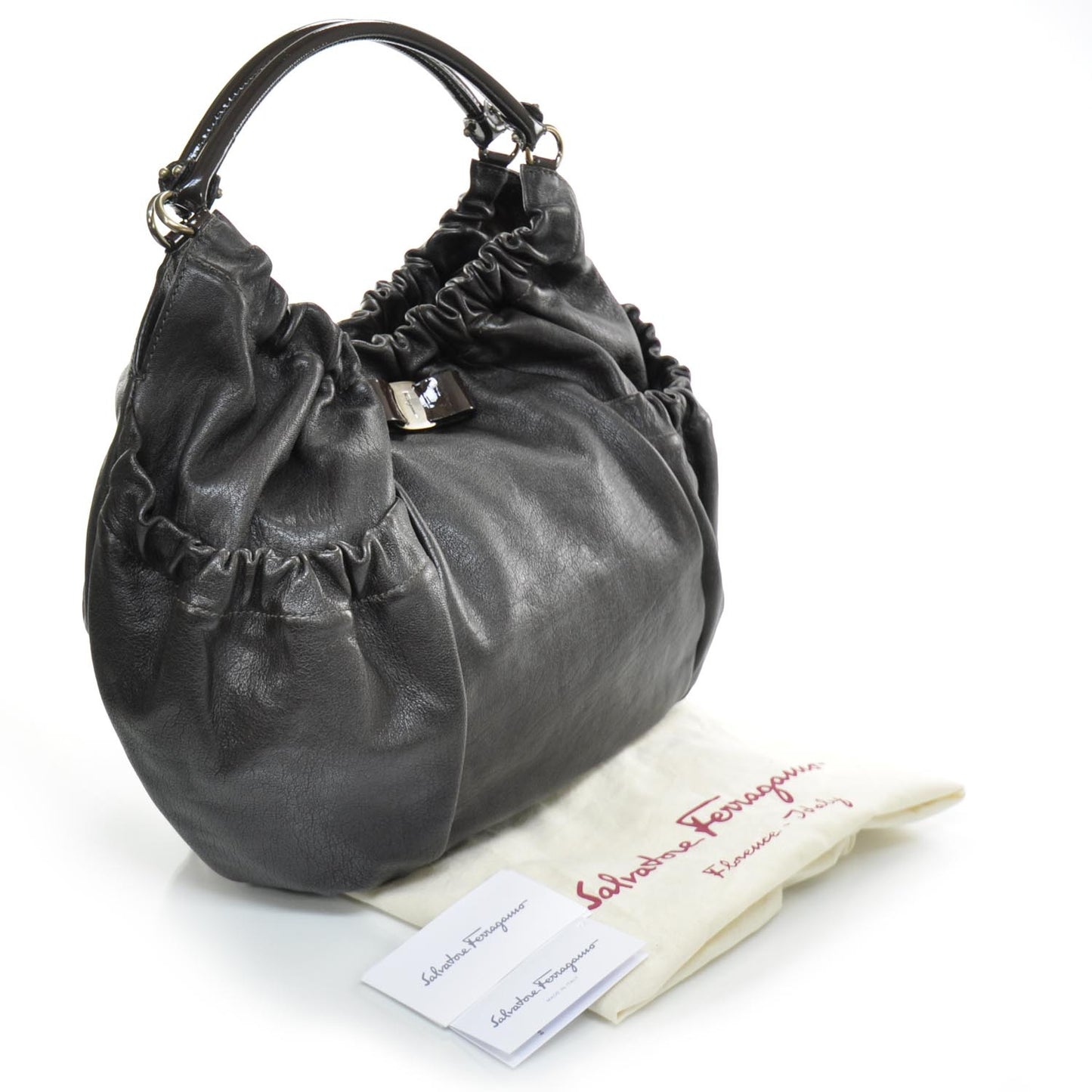 SALVATOREFERRAGAMOLeatherDesiderataBagBlack
