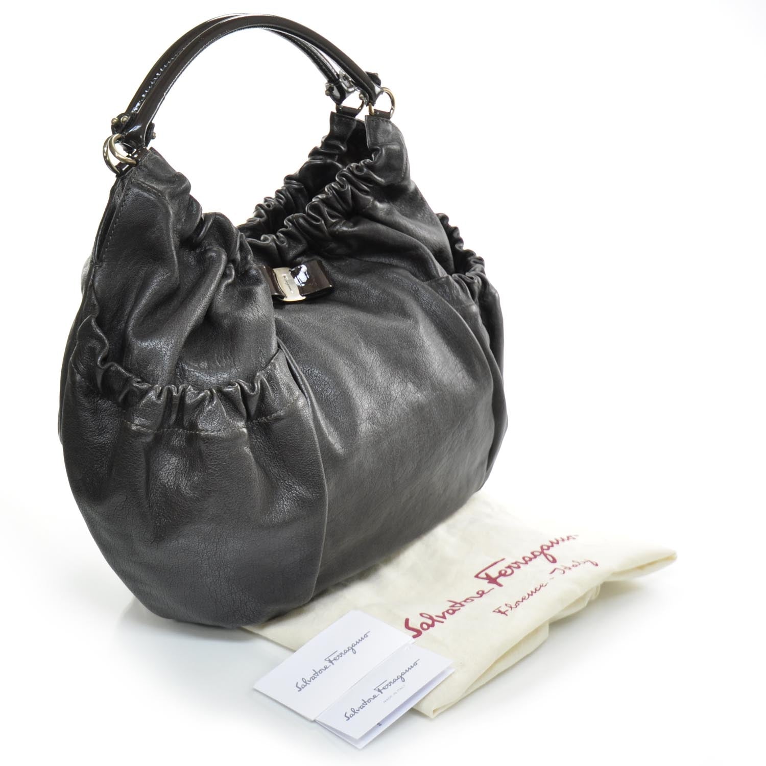 FASHIONPHILE SALVATOREFERRAGAMOLeatherDesiderataBagBlack 4 of 9