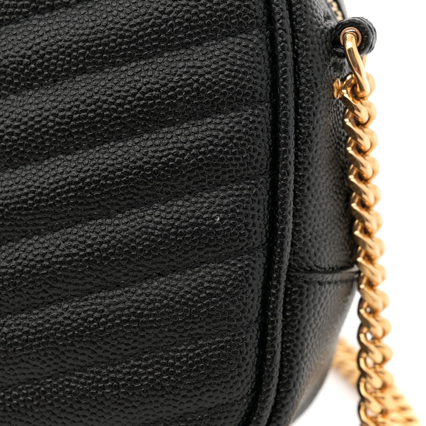 Grain De Poudre Matelasse Monogram Mini Lou Camera Bag Black
