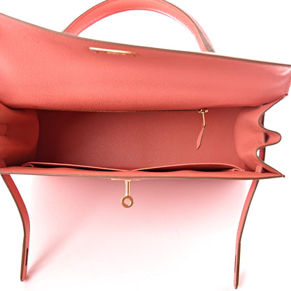 Hermes Epsom Kelly Sellier 32 Flamingo 5 of 16