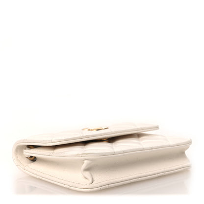 Chanel Lambskin Quilted Pearl Crush Clutch With Chain White 4 of 14