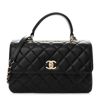 Chanel Lambskin Quilted Medium Trendy CC Flap Dual Handle Bag Black 1 of 11
