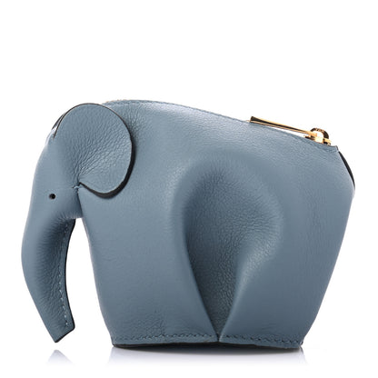 Loewe Calfskin Elephant Coin Purse Stone Blue 1 of 6