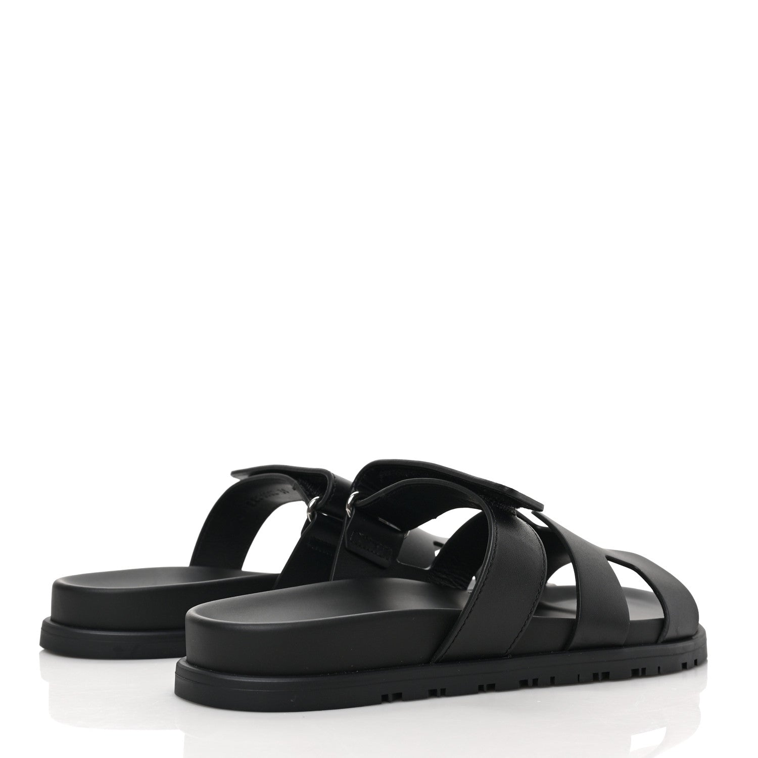 Hermes Calfskin Womens Chypre Sandals 39 Black 4 of 9
