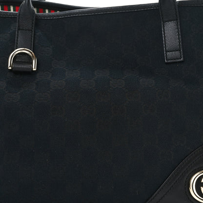 Gucci Monogram Medium New Britt Tote Black 8 of 10