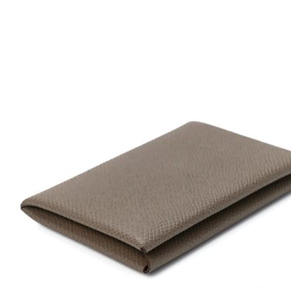 Hermes Epsom Calvi Card Case Etoupe 10 of 11