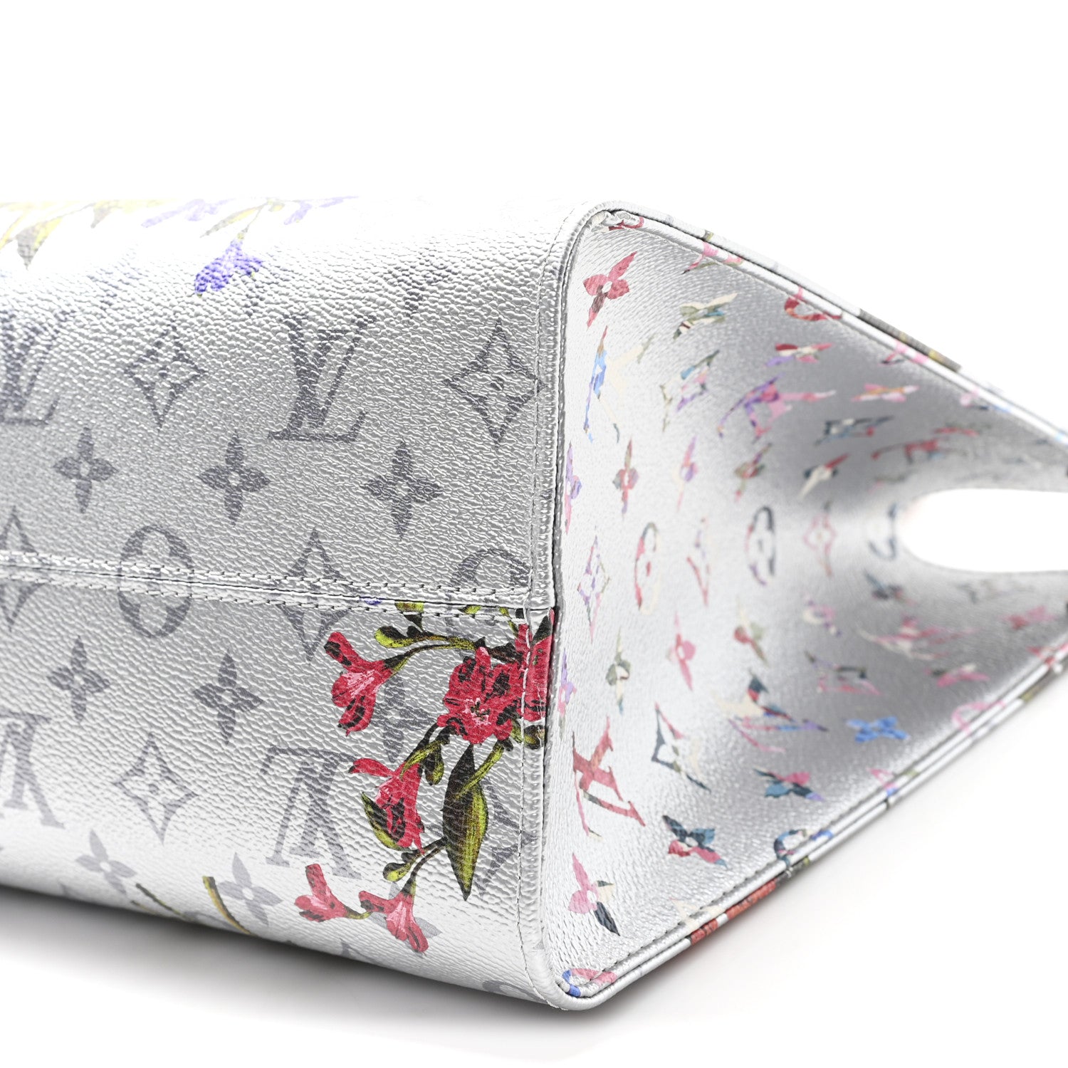 Louis Vuitton Metallic Monogram LV Garden OnTheGo MM Silver 9 of 9