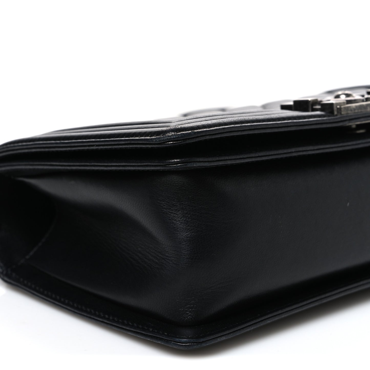 Lambskin Quilted Medium Boy Flap Black