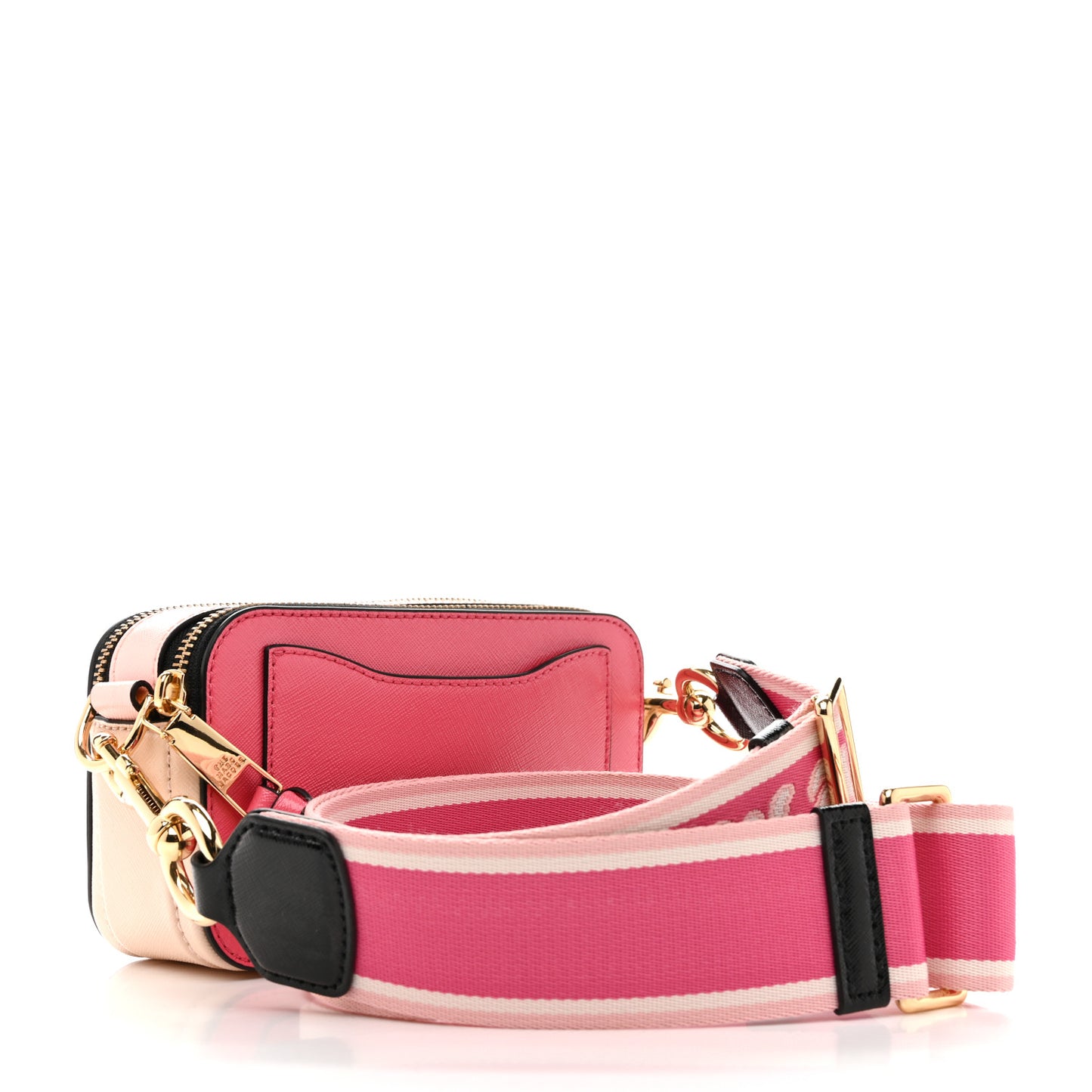 Saffiano Small Snapshot Camera Bag Pink Multicolor