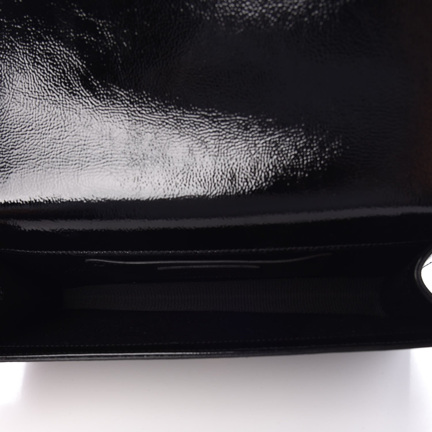 Saint Laurent Textured Patent Classic Kate Monogram Clutch Black 5 of 6