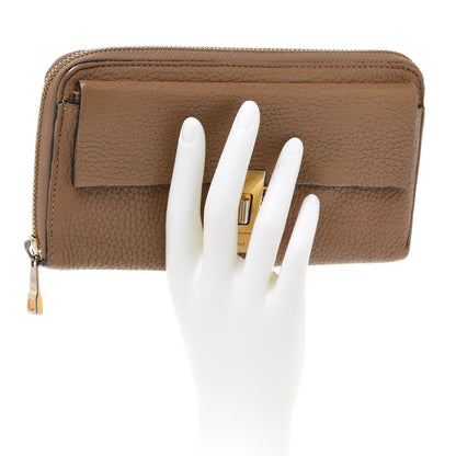 Chloe Grained Lambskin Drew Long Wallet with Flap Nut 2 of 15