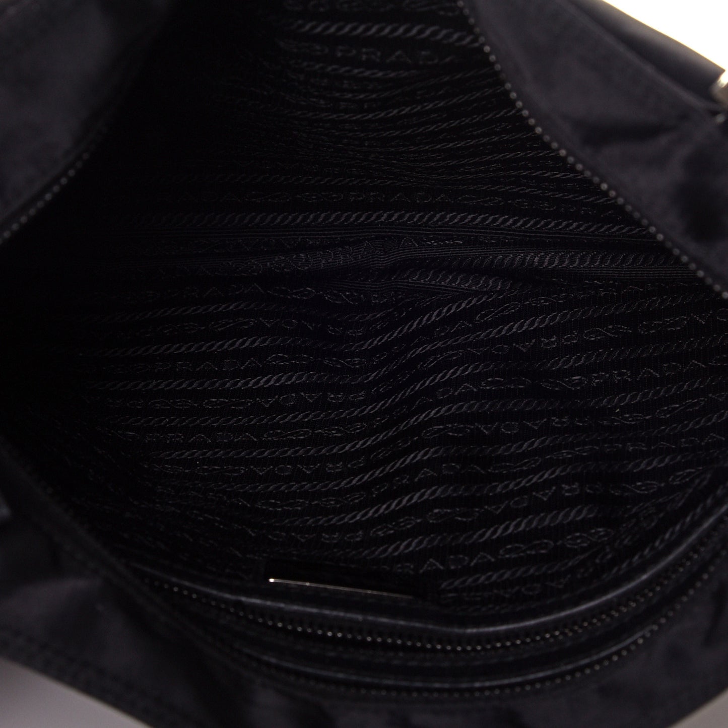 Tessuto Nylon Saffiano Logo Messenger Bag Black