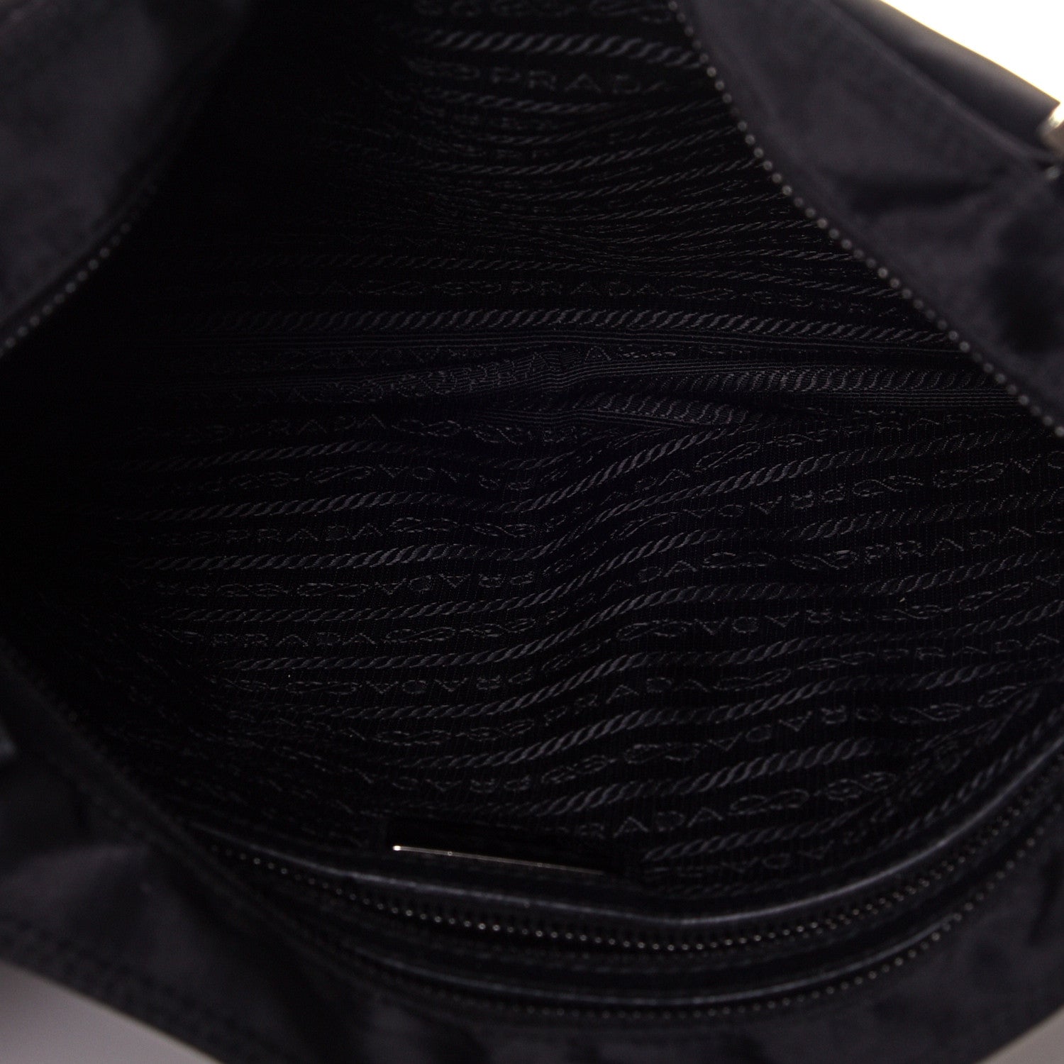 Prada Tessuto Nylon Saffiano Logo Messenger Bag Black 4 of 4