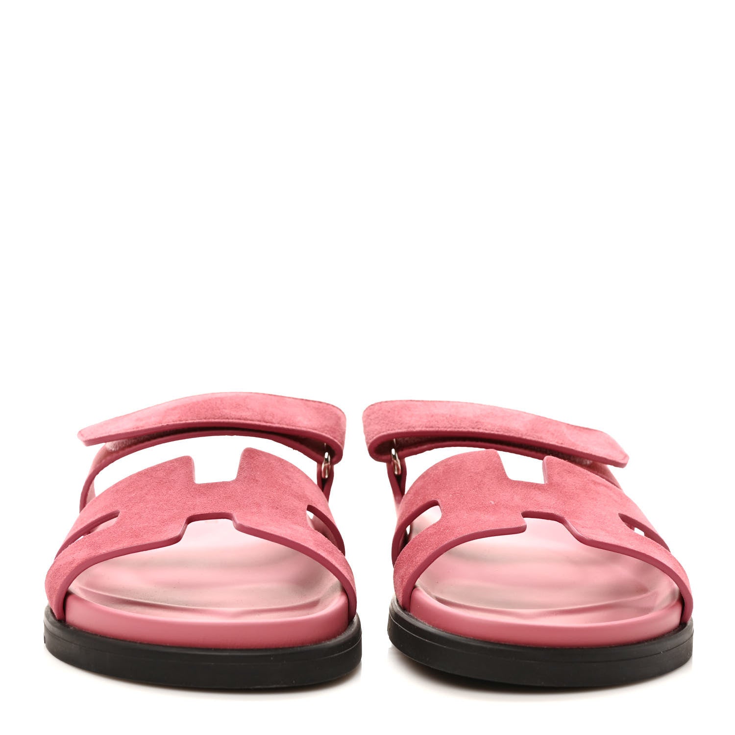 Hermes Suede Goatskin Womens Chypre Sandals 38 Rose Aphrodite 2 of 8