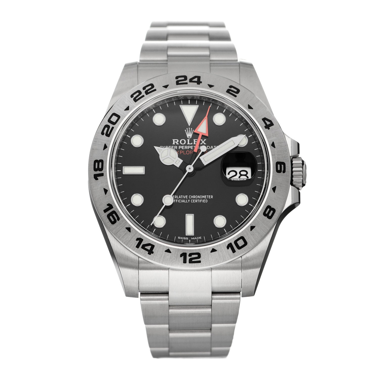 Rolex Stainless Steel 42mm Oyster Perpetual Date Explorer II Watch Black 216570 1 of 5